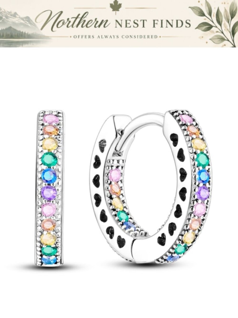 925 Sterling Silver Hoop Earrings for Women Hypoallergenic Huggie Earrings
